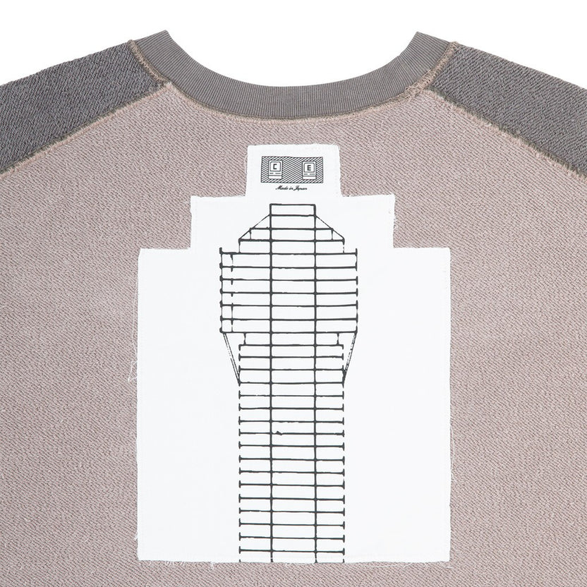 PANEL SHOULDER CREW NECK BEIGE