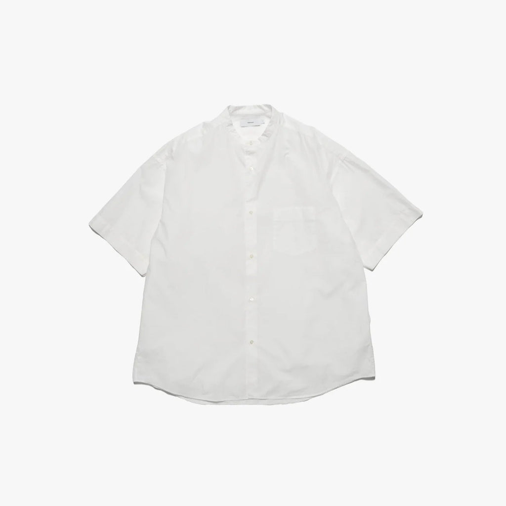 Broad S/S Oversized Band Collar Shirt [4 COLORS]
