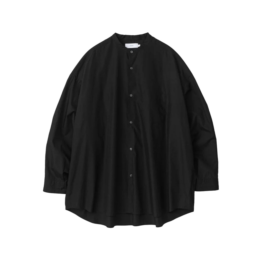 Broad L/S Oversized Band Collar Shirt [3 COLORS]