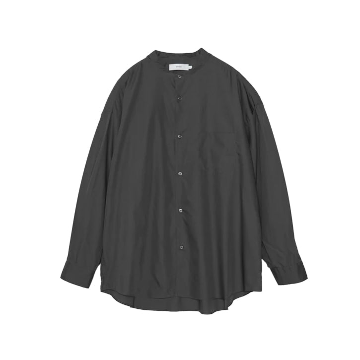 Broad L/S Oversized Band Collar Shirt [3 COLORS]