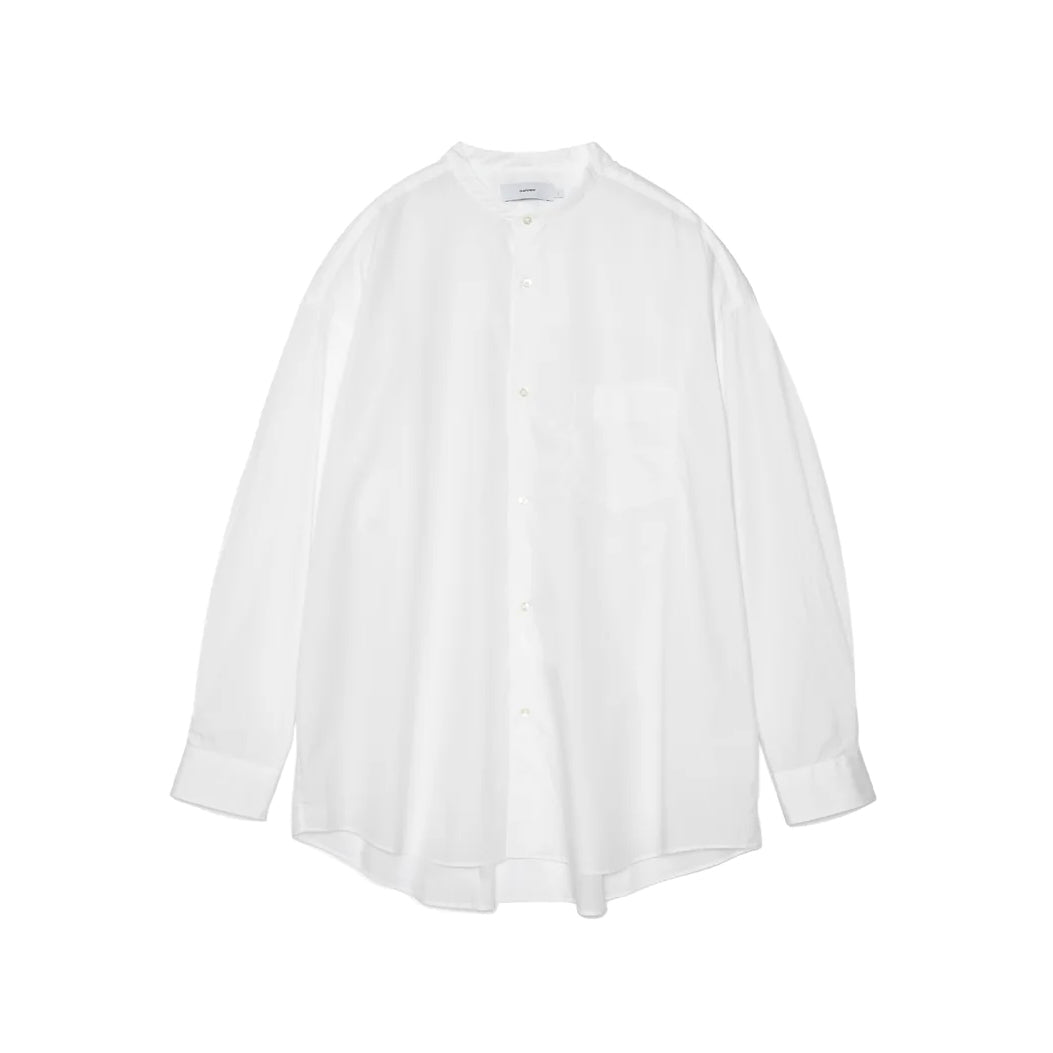 Broad L/S Oversized Band Collar Shirt [3 COLORS]