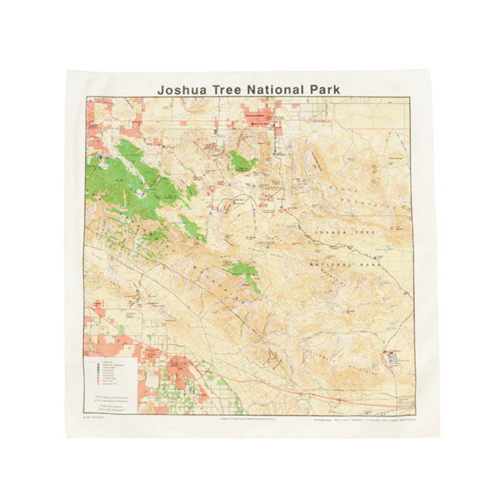 The Printed Image / Nature Print Bandana Map