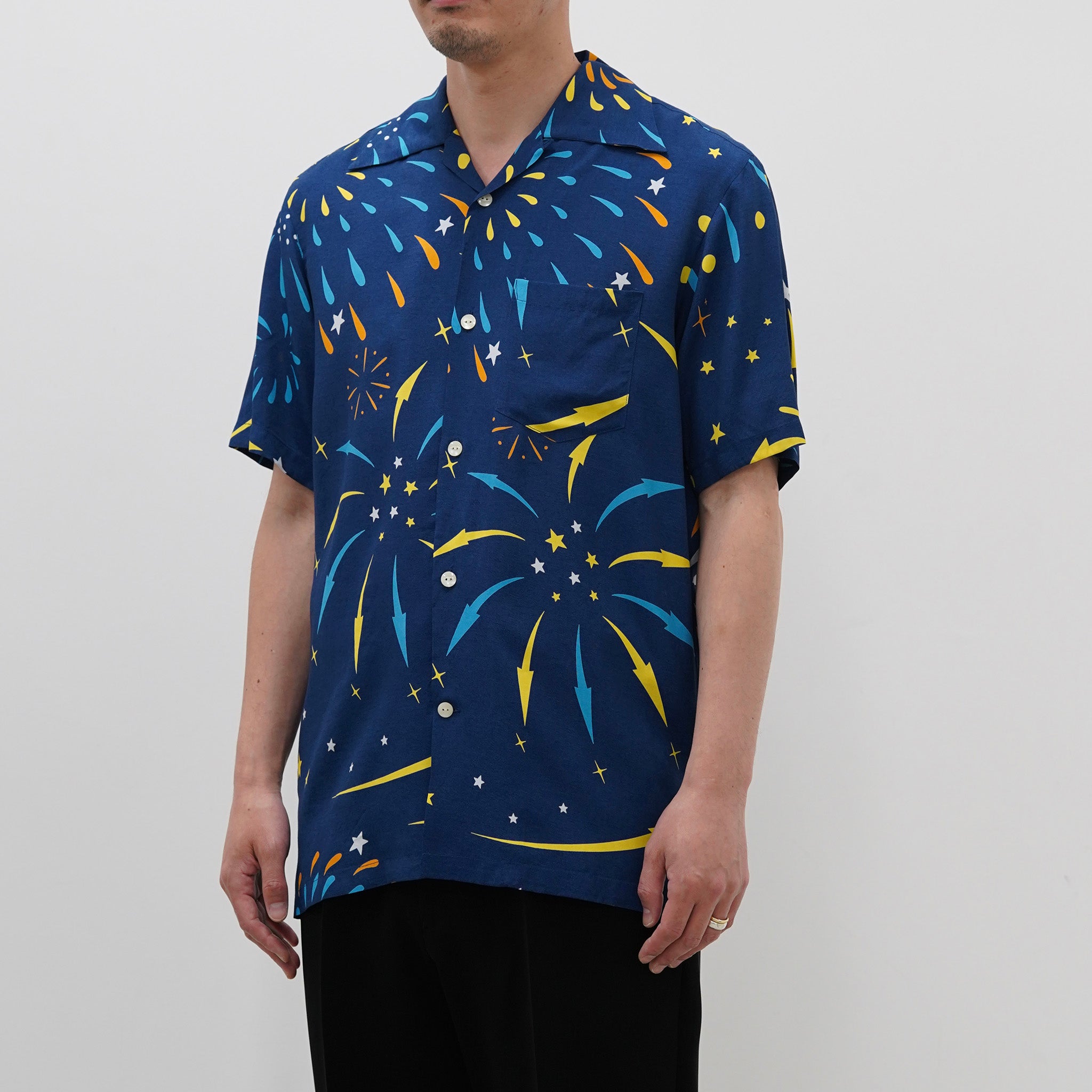 HANABI S/S SHIRTS - NAVY