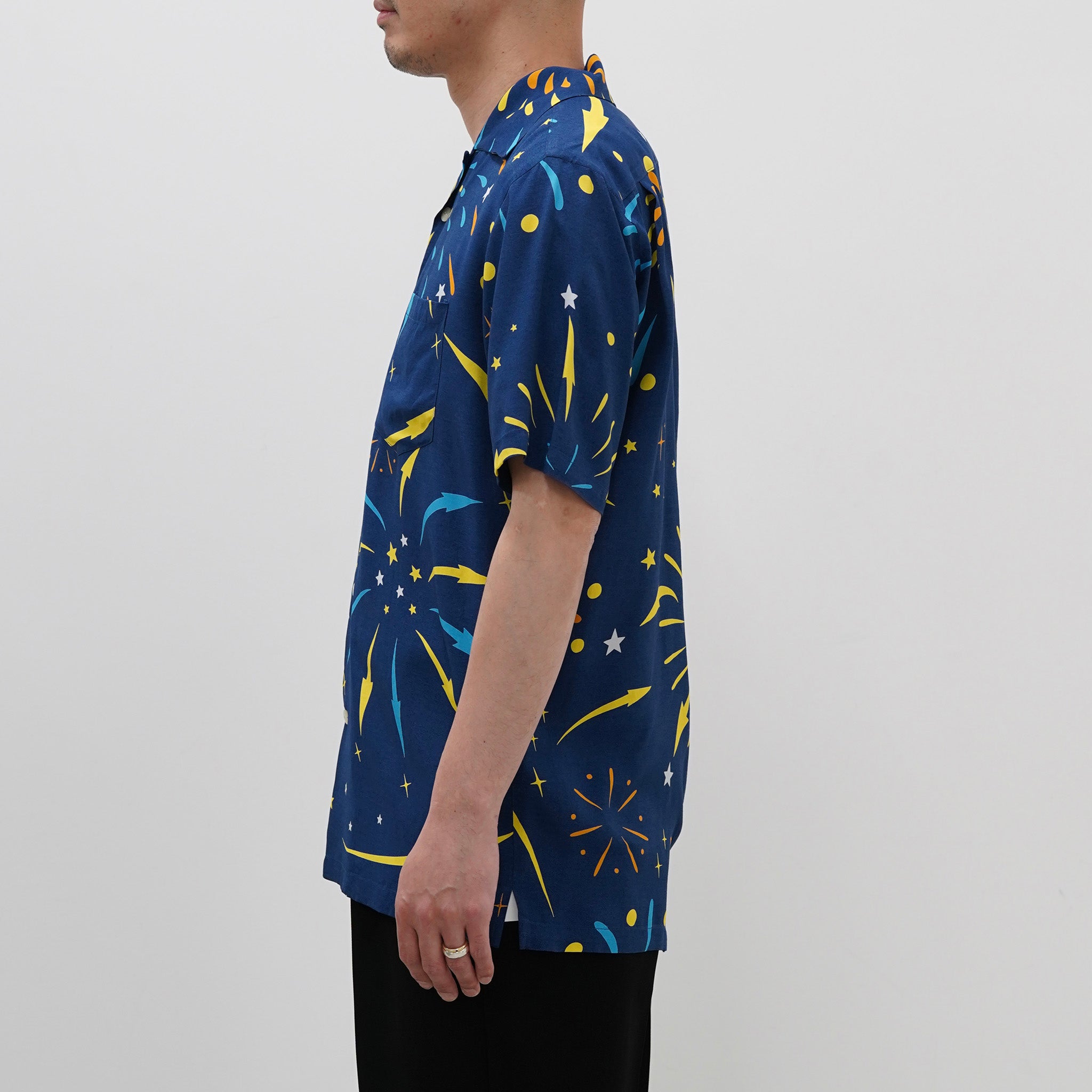 HANABI S/S SHIRTS - NAVY