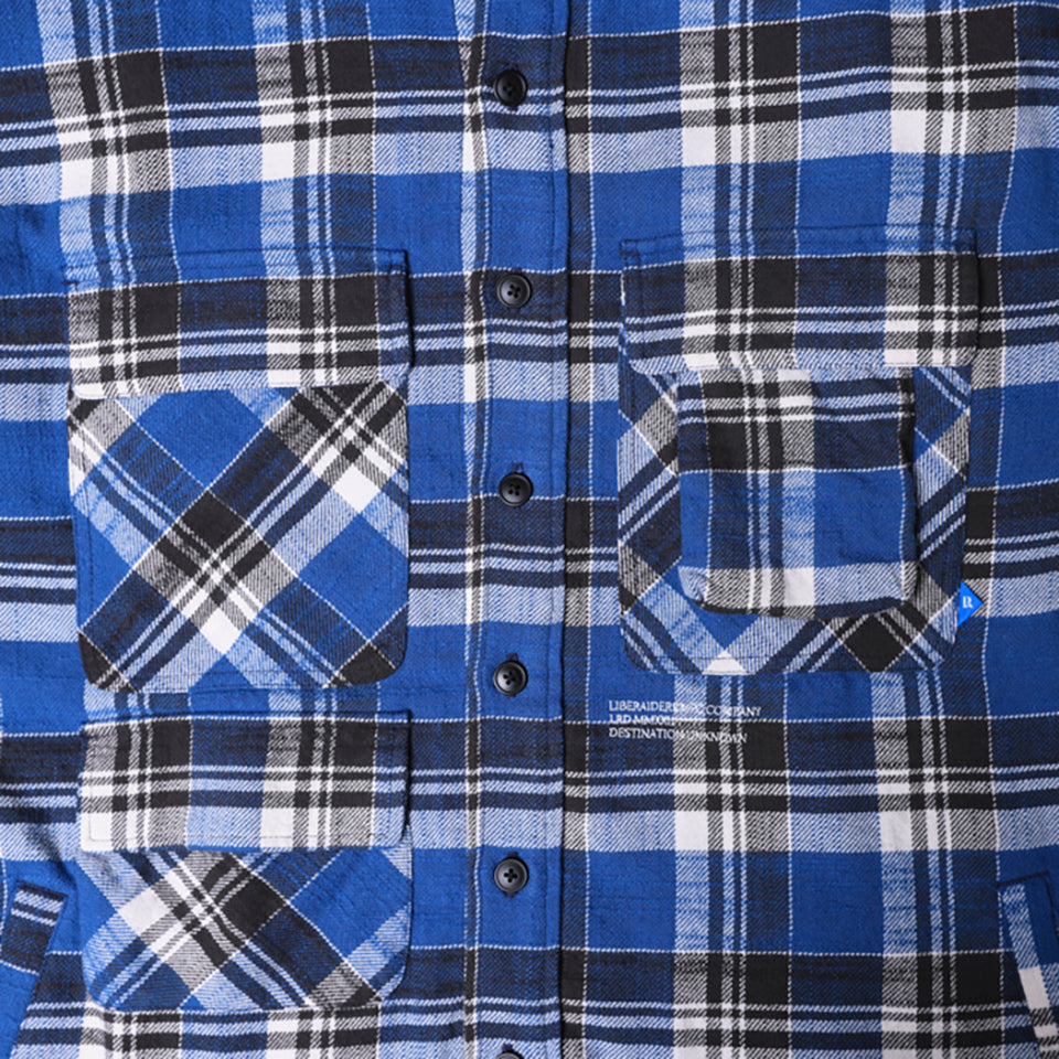 MULTI POCKETS PLAID SHIRT [3 COLORS]