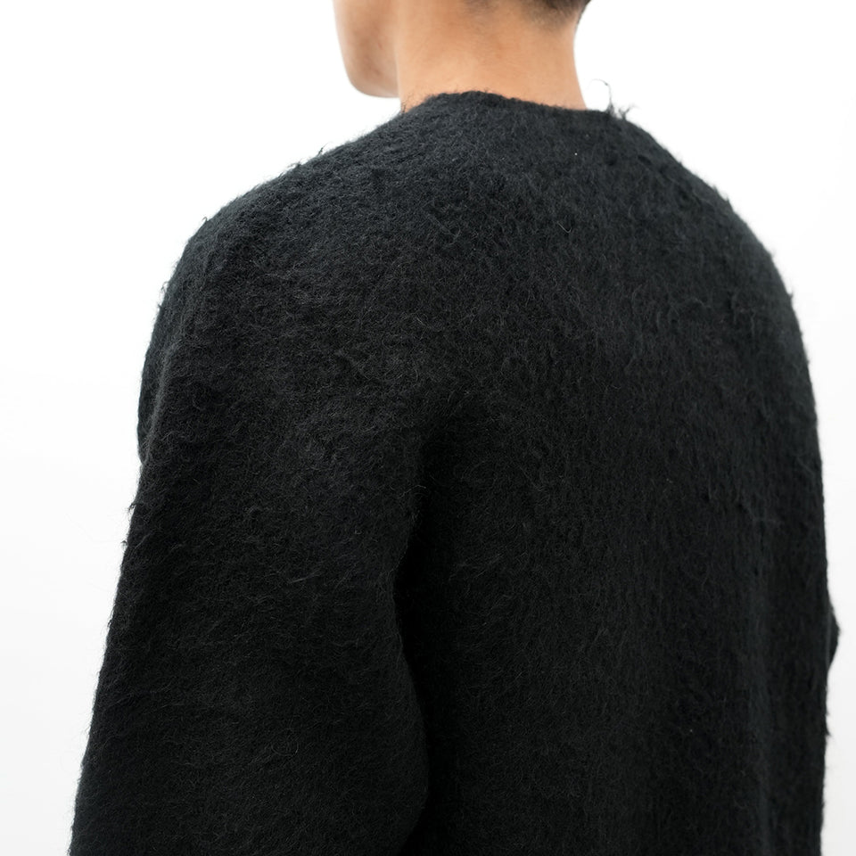 SM-YS1-0000-057/MOHAIR CARDIGAN/BLACK