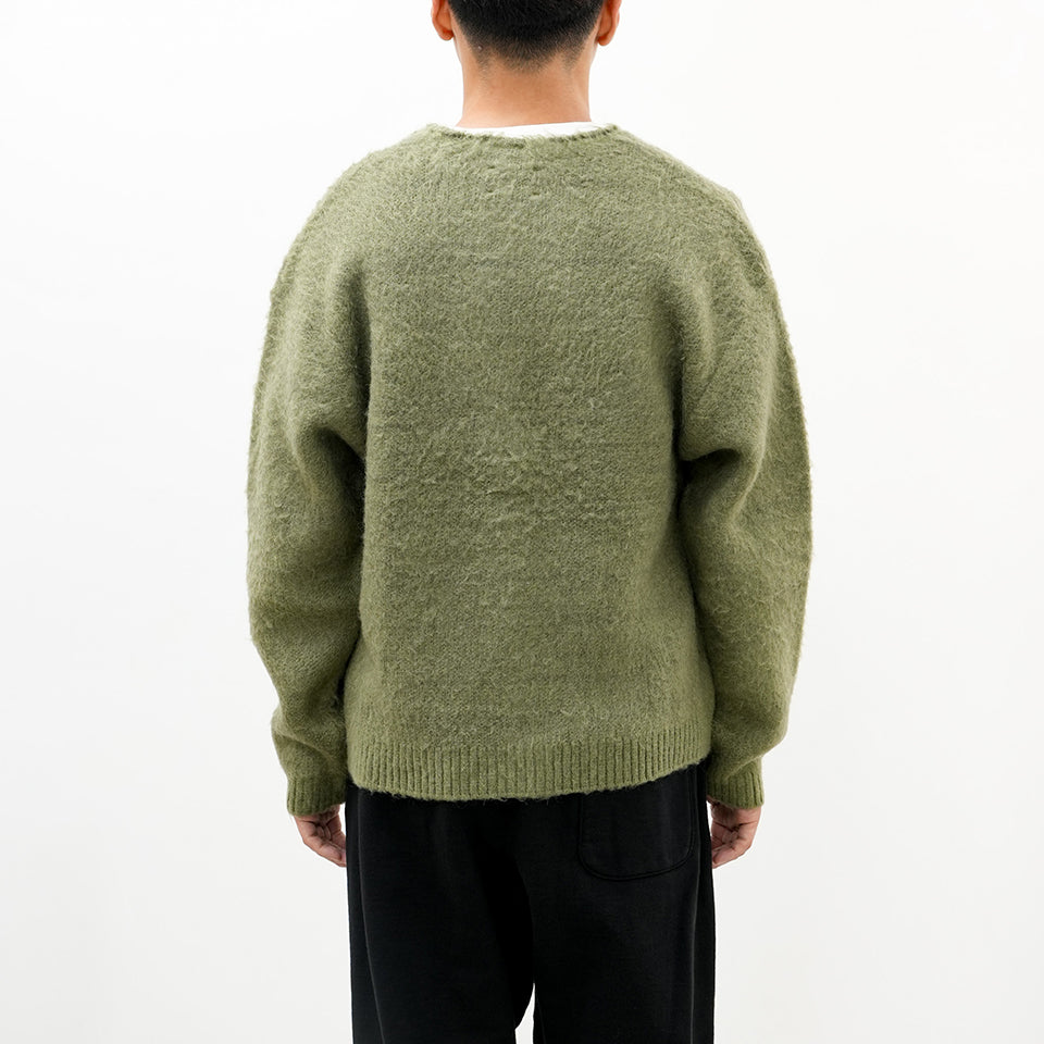 SM-YS1-0000-058/MOHAIR CARDIGAN/KHAKI