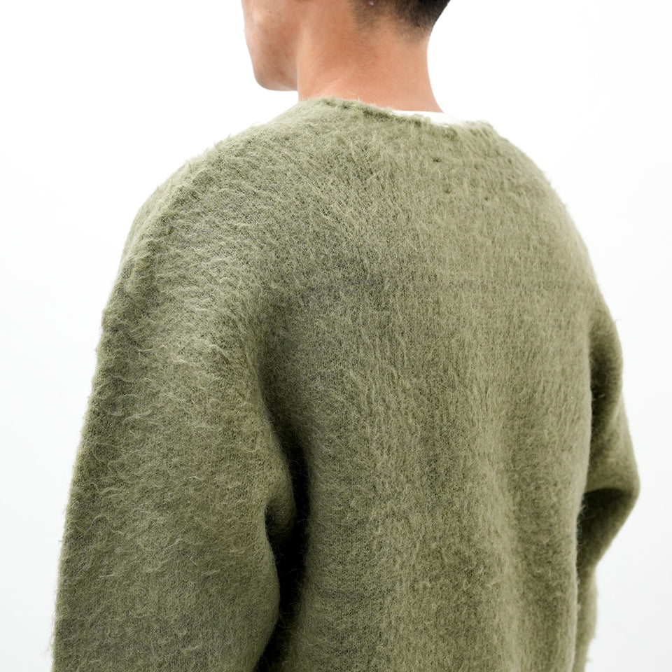 SM-YS1-0000-058/MOHAIR CARDIGAN/KHAKI