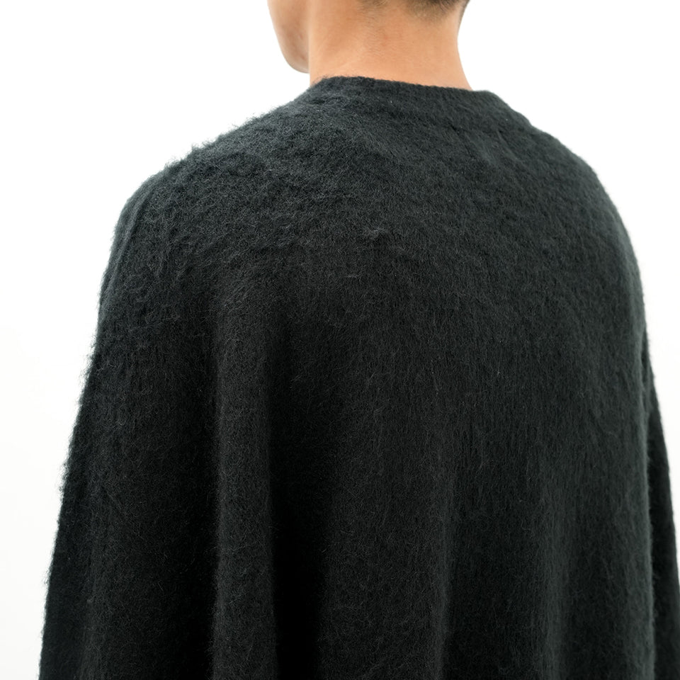 SM-YS1-0000-056/MOHAIR CR KNIT/CLEAN/BLK