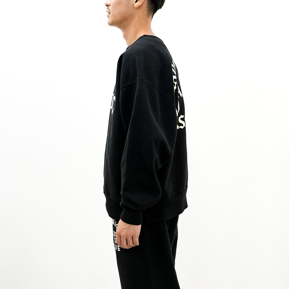 SM-YS1-0000-028/CREW SWT/IT'S SAINT/BLACK