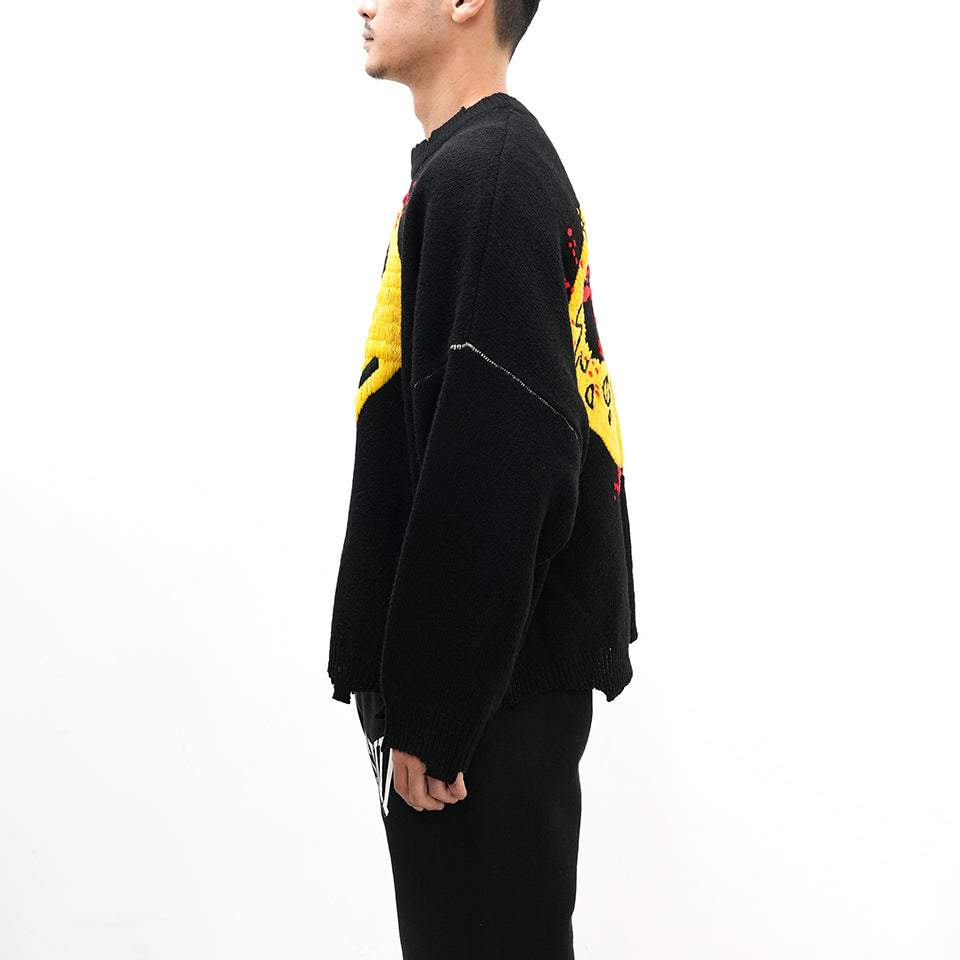 SM-YS1-0000-C07/CP_CREW KNT/SMILE/BLACK