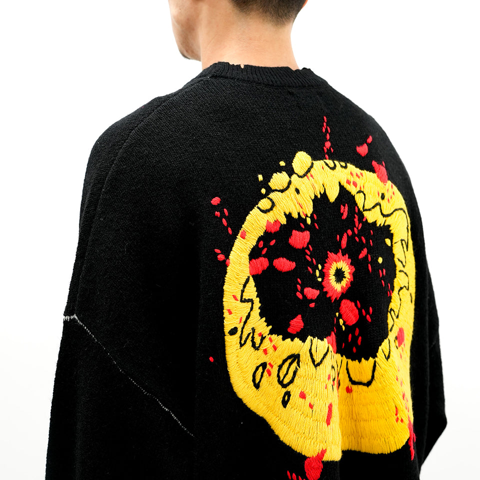 SM-YS1-0000-C07/CP_CREW KNT/SMILE/BLACK | SAINT Mxxxxxx（セント