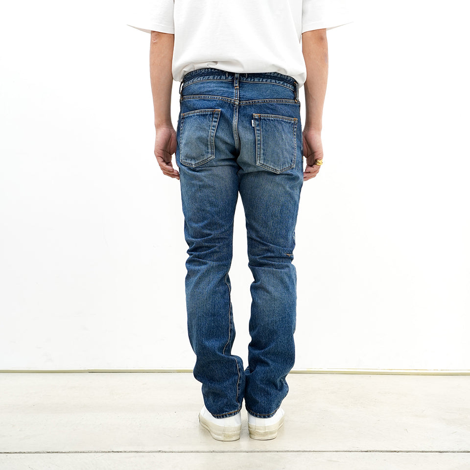 DWELLER 5P JEANS 01 COTTON 14oz SELVEDGE DENIM VW DARK