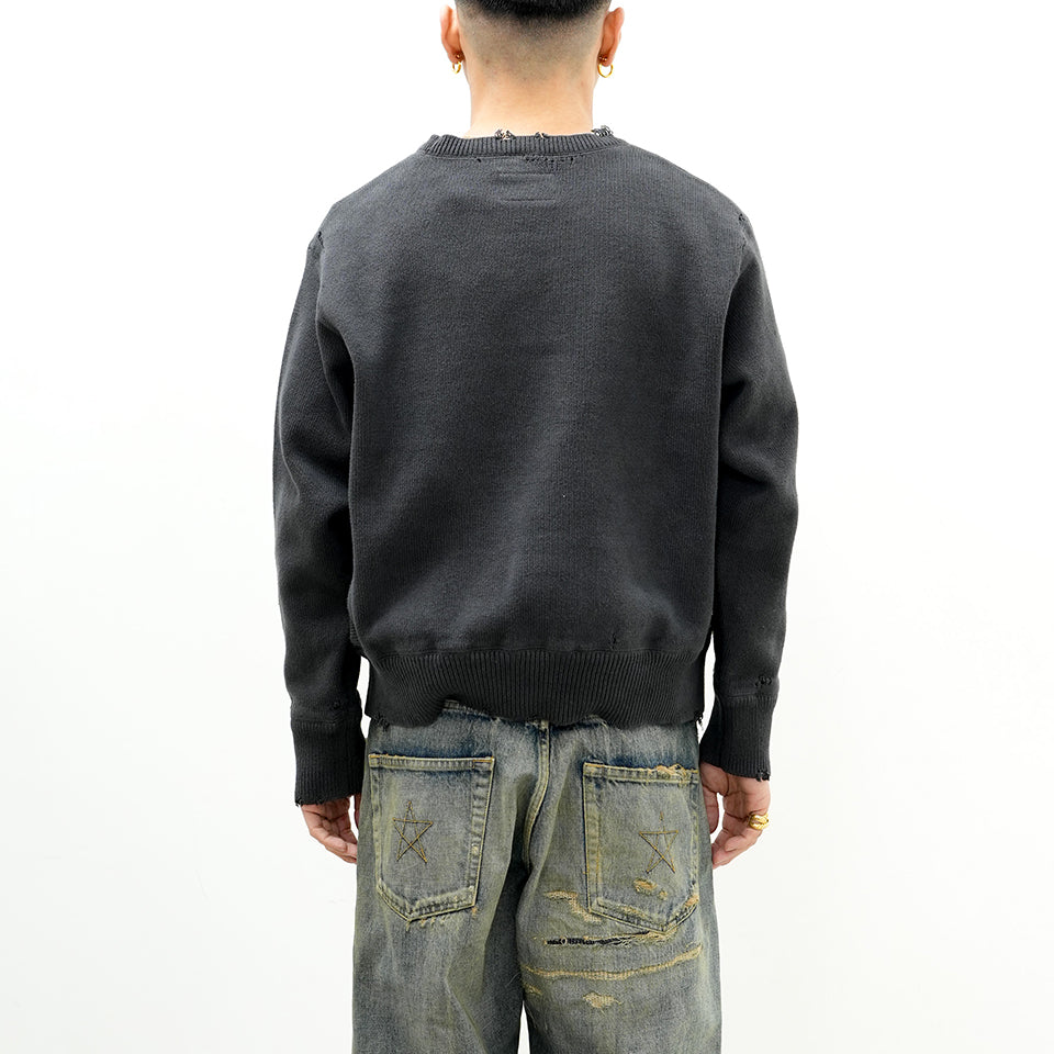 R.W DAMAGED KNIT