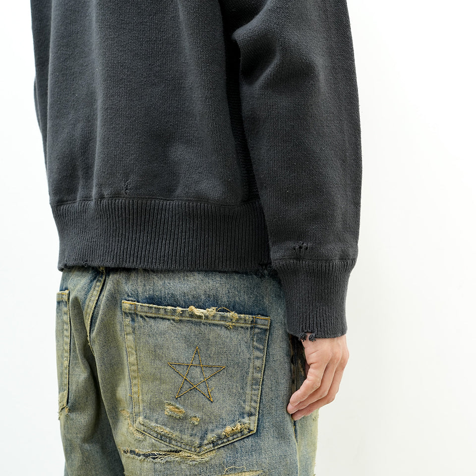 R.W DAMAGED KNIT