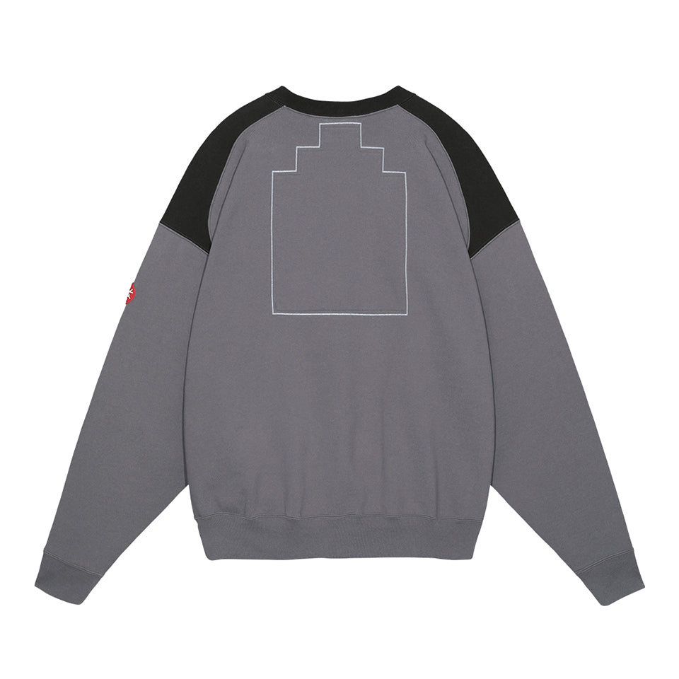 PANEL SHOULDER CREW NECK CHARCOAL [2 COLORS]