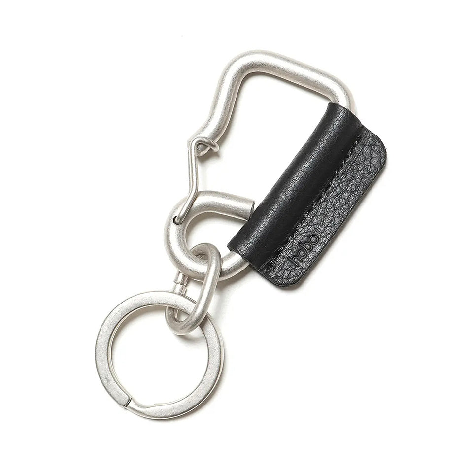 CARABINER KEY RING with COW LEATHER [2 COLORS]