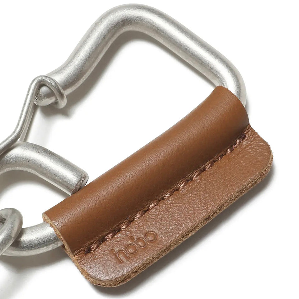 CARABINER KEY RING with COW LEATHER [2 COLORS]