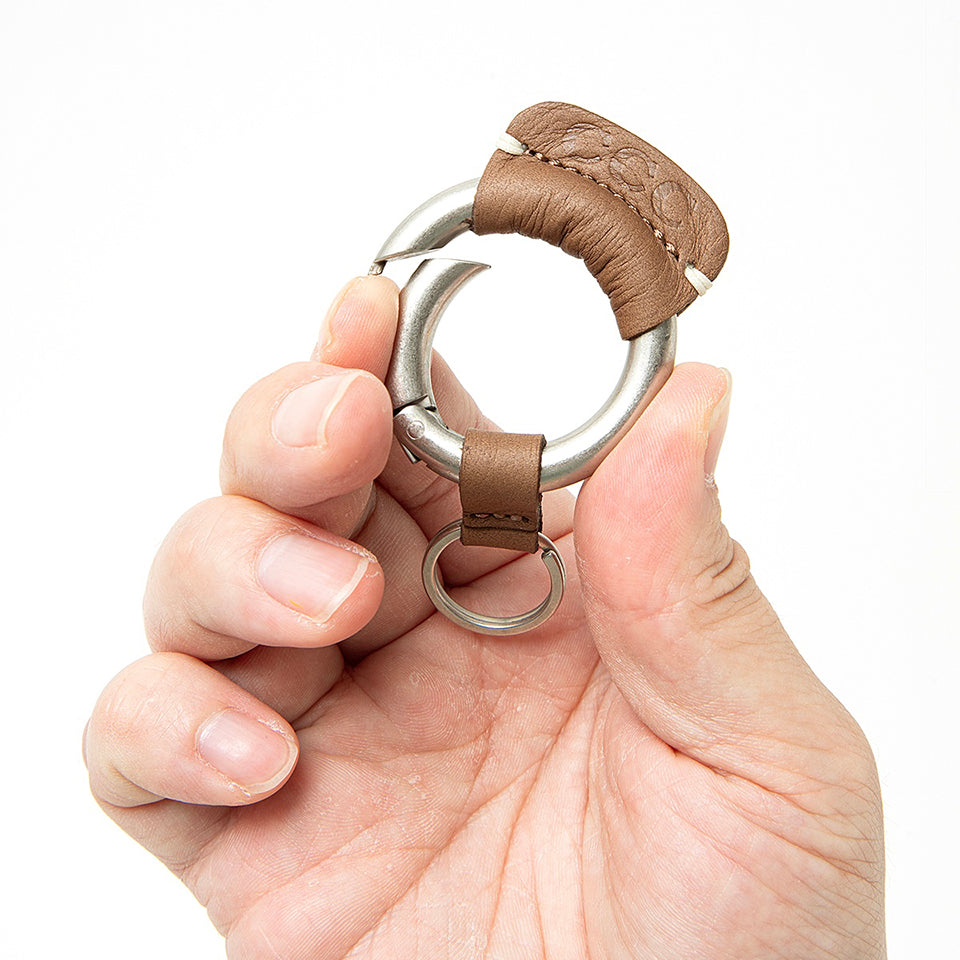 ROUND KEY RING with COW LEATHER for C.C.C [2 COLORS]