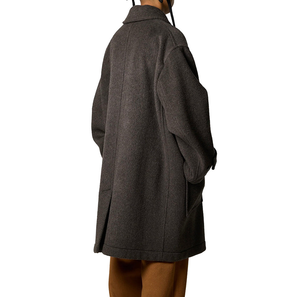 RESEARCHED CITY COAT / BEAVER MELTON WOOL