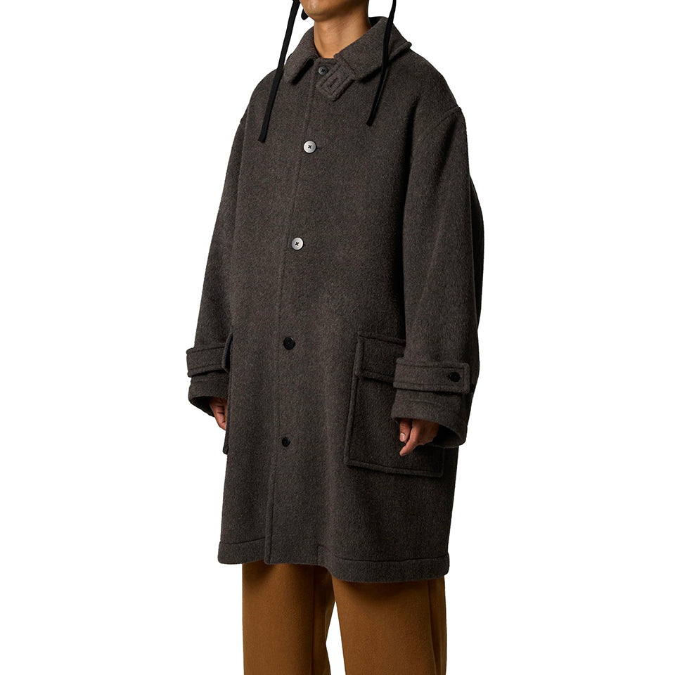 RESEARCHED CITY COAT / BEAVER MELTON WOOL