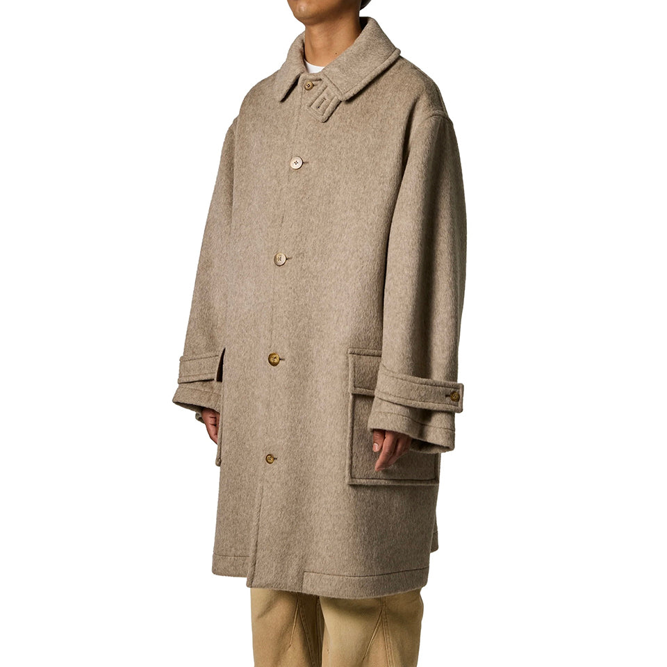 RESEARCHED CITY COAT / BEAVER MELTON WOOL