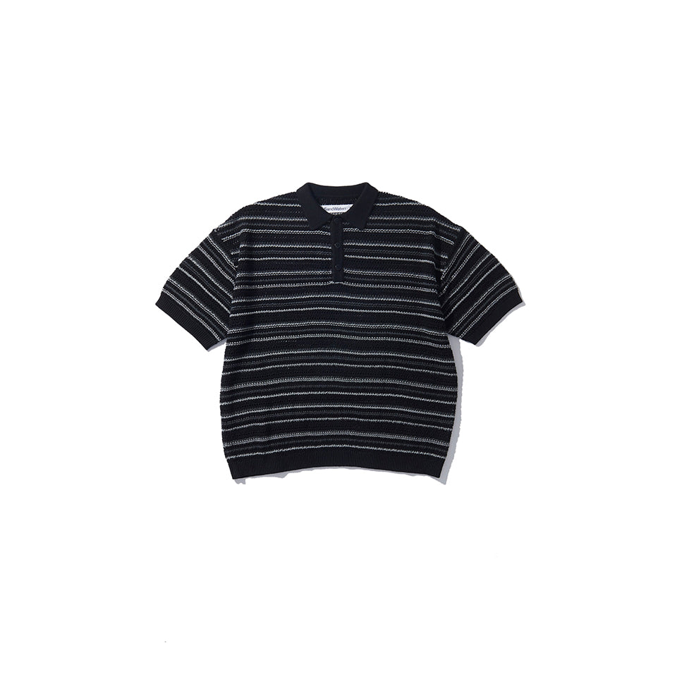 RESEARCHED KNIT POLO SS / C,L MIX YARN BORDER [2 COLORS]