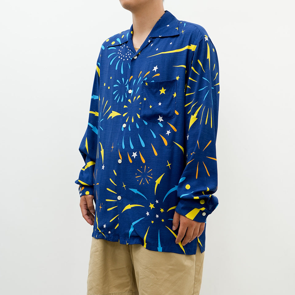 HANABI LONG SLEEVE SHIRTS - NAVY