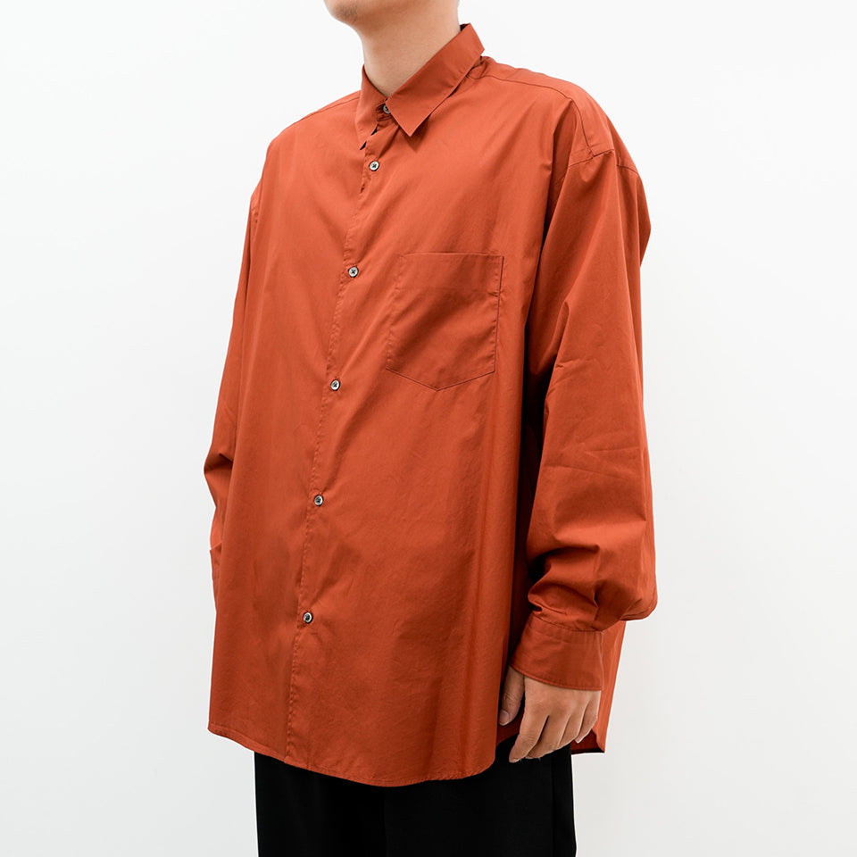 Broad L/S Oversized Regular Collar Shirt [5 COLORS]