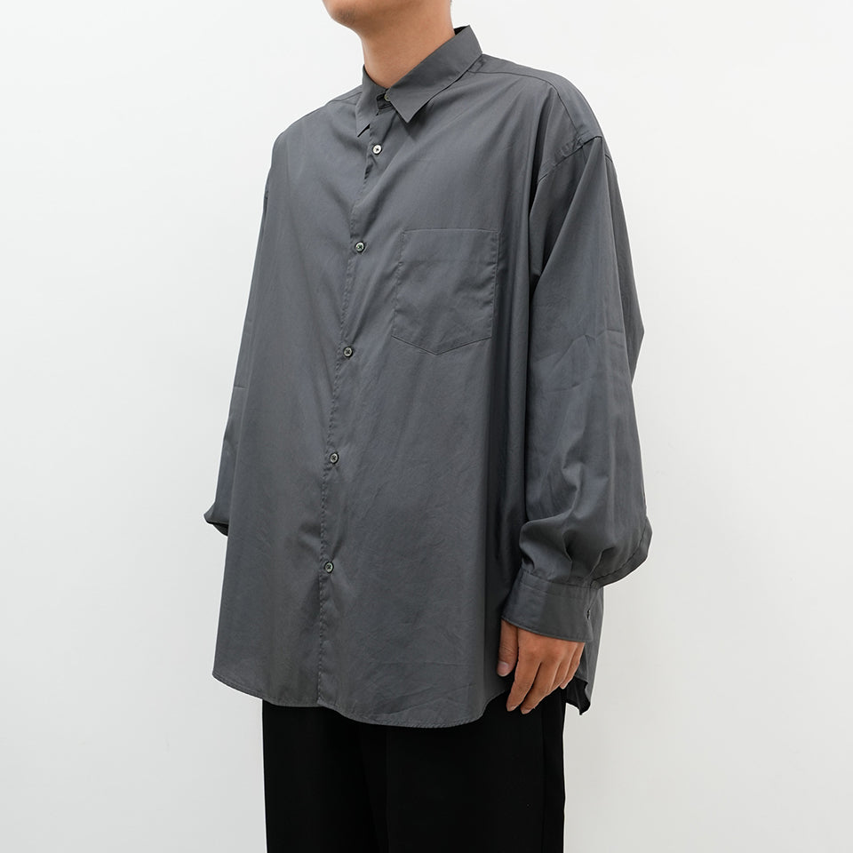 Broad L/S Oversized Regular Collar Shirt [5 COLORS]