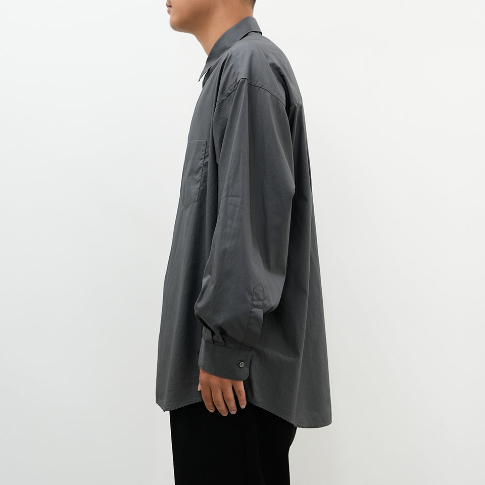 Broad L/S Oversized Regular Collar Shirt [5 COLORS]