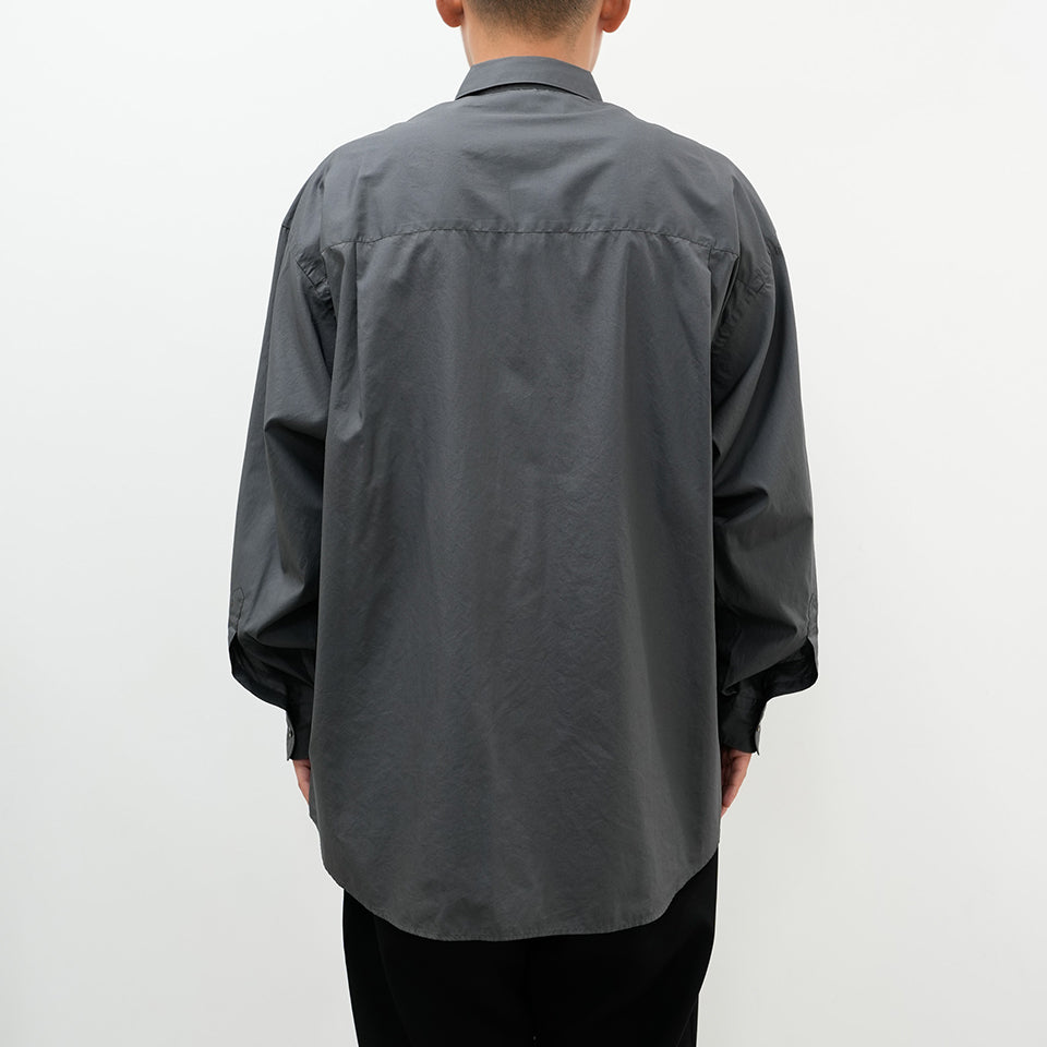 Broad L/S Oversized Regular Collar Shirt [5 COLORS]