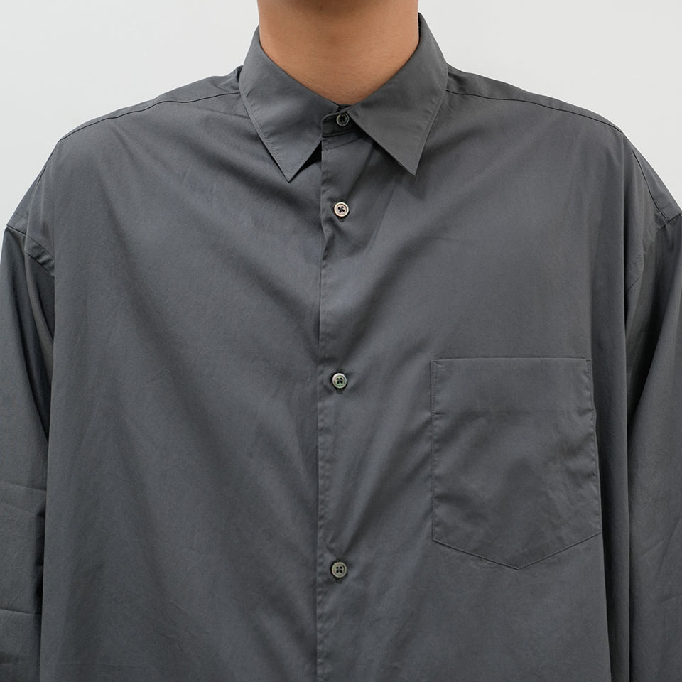 Broad L/S Oversized Regular Collar Shirt [5 COLORS]