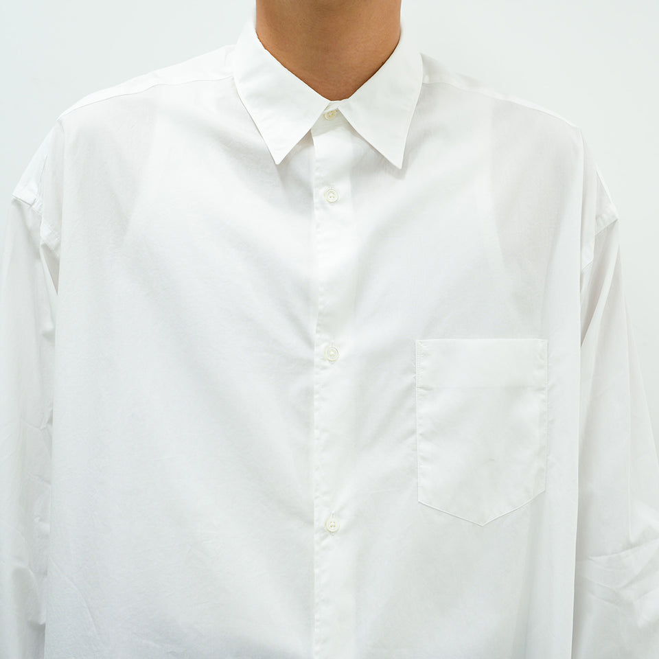 Broad L/S Oversized Regular Collar Shirt [5 COLORS]