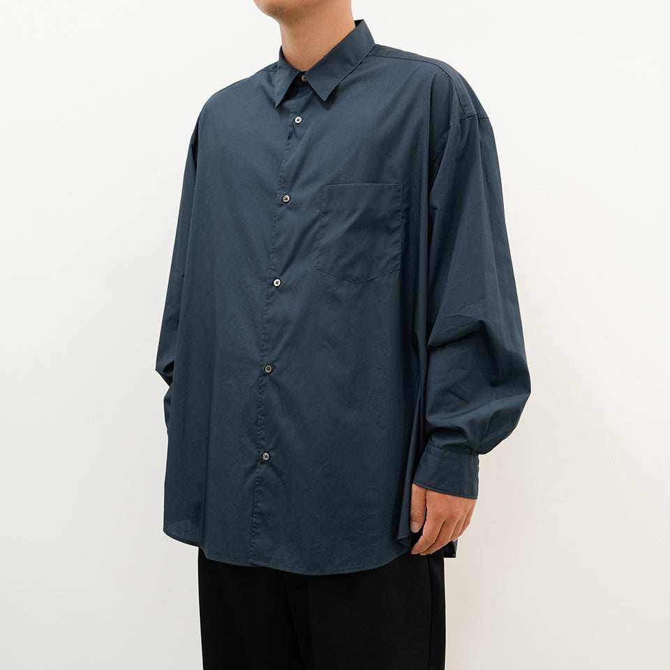 Broad L/S Oversized Regular Collar Shirt [5 COLORS]