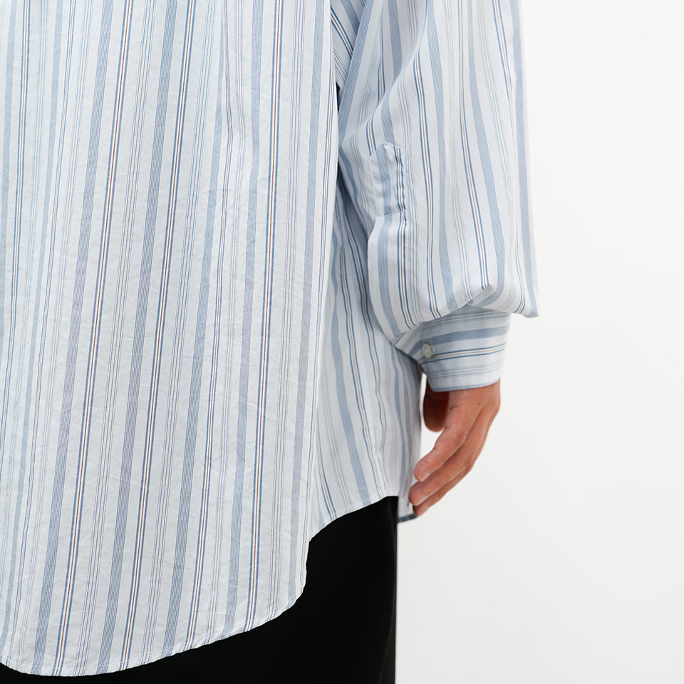 Broad L/S Oversized Band Collar Shirt [5 COLORS]