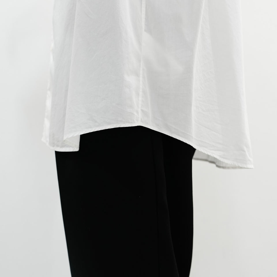 Broad L/S Oversized Band Collar Shirt [5 COLORS]