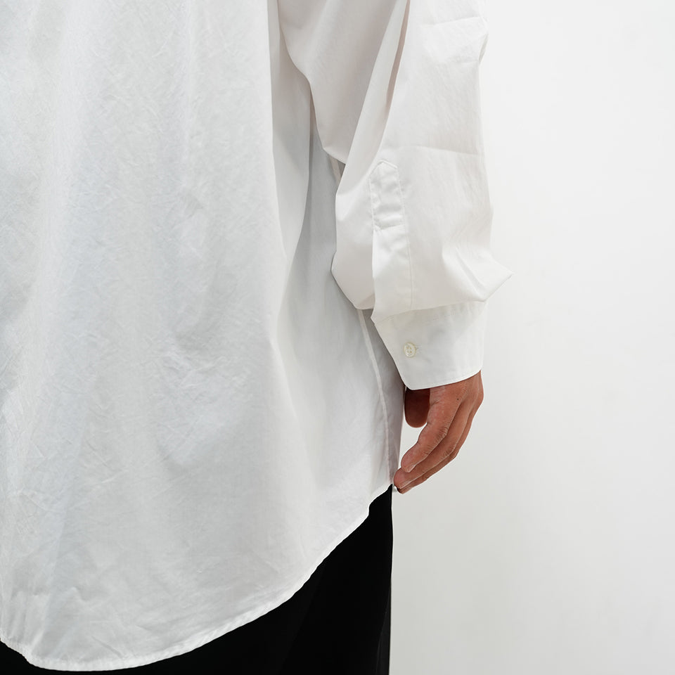 Broad L/S Oversized Band Collar Shirt [5 COLORS]