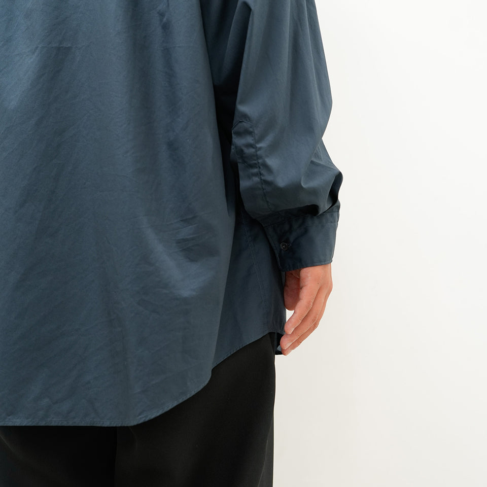 Broad L/S Oversized Band Collar Shirt [5 COLORS]