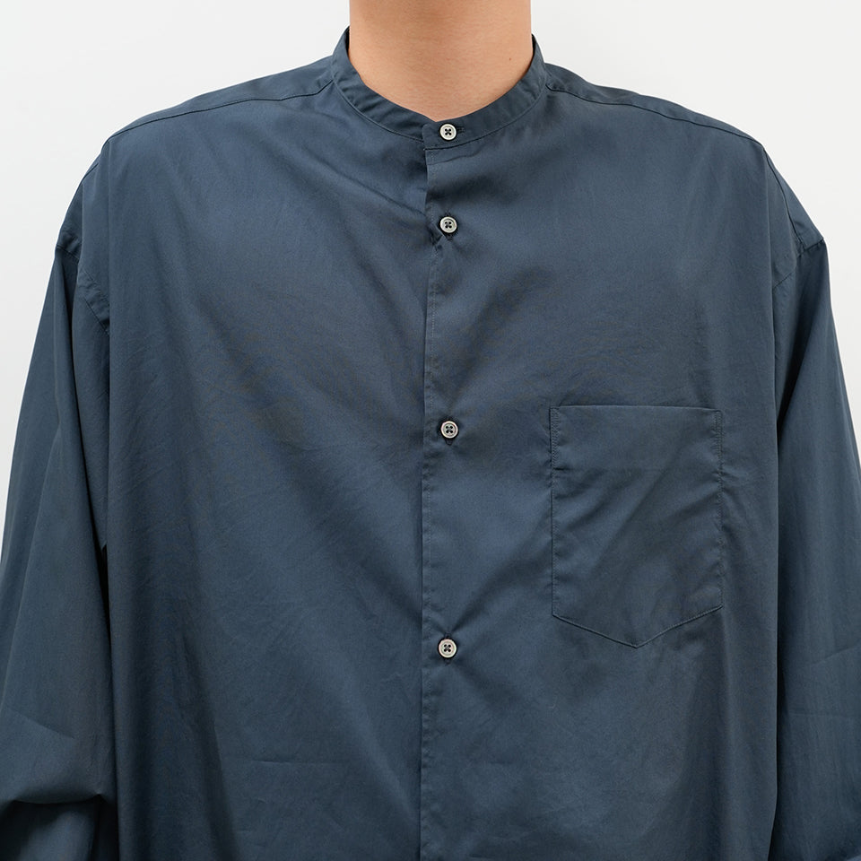 Broad L/S Oversized Band Collar Shirt [5 COLORS]