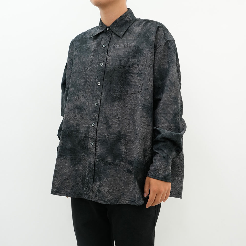 OVERDYED PAISLEY REGULAR SHIRT [2 COLORS]