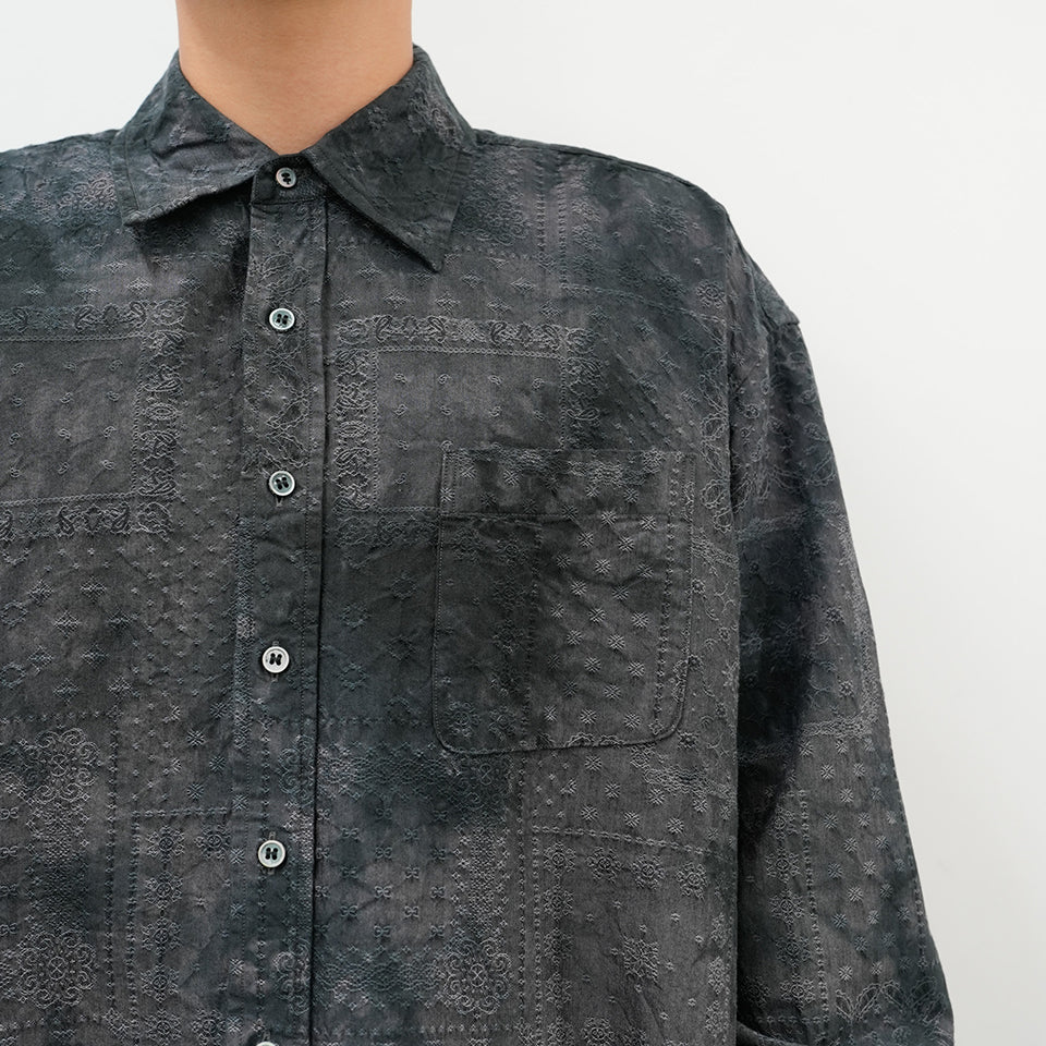 OVERDYED PAISLEY REGULAR SHIRT [2 COLORS]