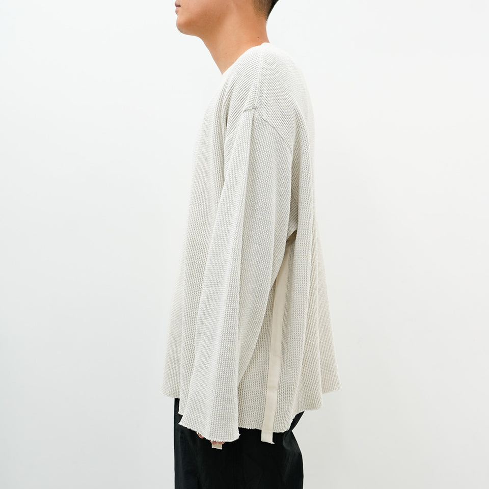 WAFFLE TAPED LOOSE SLEEVE TEE [2 COLORS]