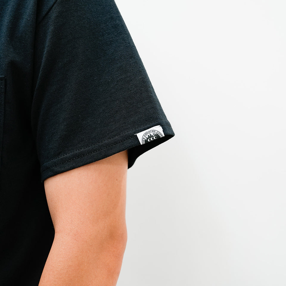 CITY COUNTRY CITY x HOBO_EMBROIDED LOGO COTTON POCKET T-SHIRT [2 COLORS]