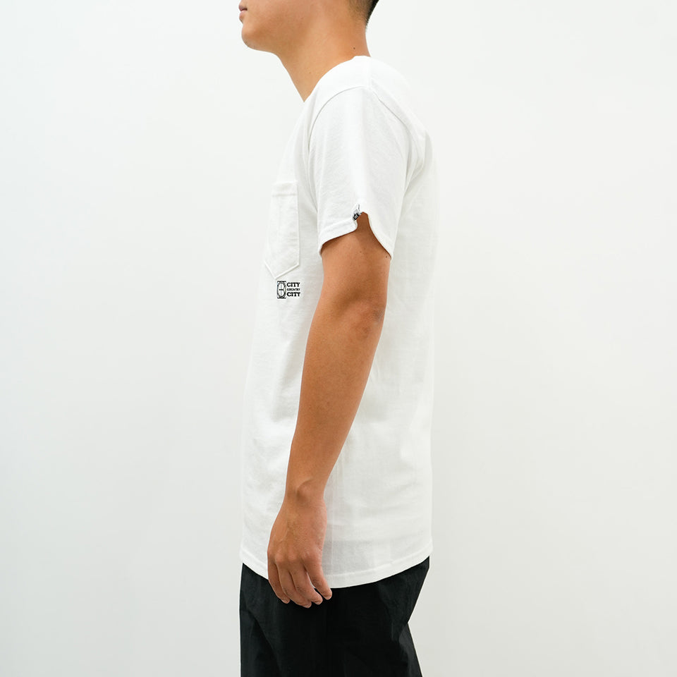 CITY COUNTRY CITY x HOBO_EMBROIDED LOGO COTTON POCKET T-SHIRT [2 COLORS]