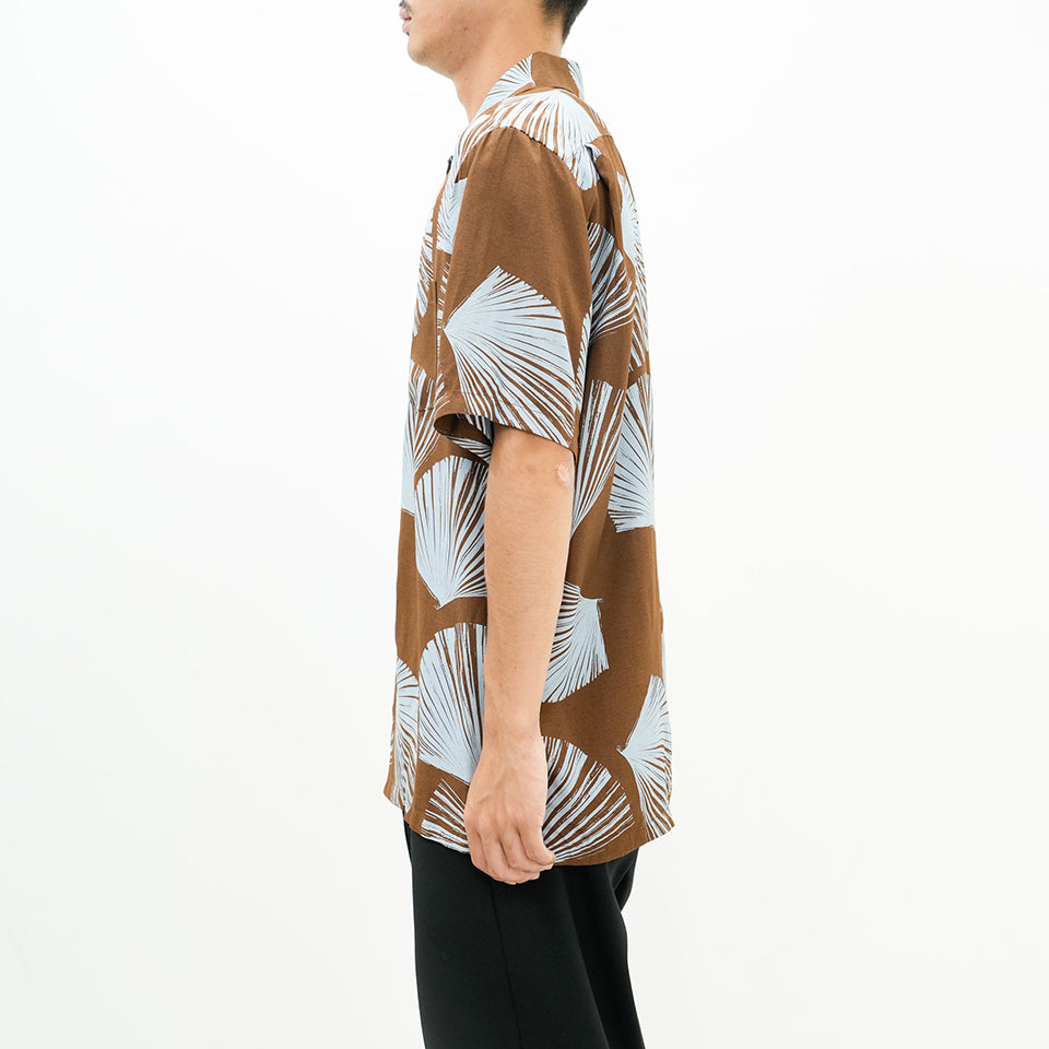 KUBA S/S SHIRTS - BROWN