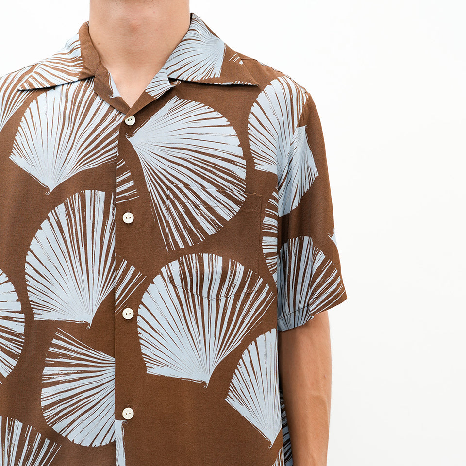 KUBA S/S SHIRTS - BROWN