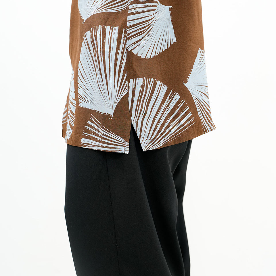 KUBA S/S SHIRTS - BROWN