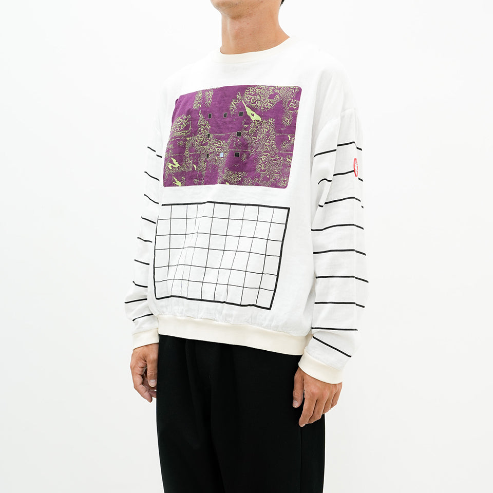 xPE>µB:X GAUZE CREW NECK