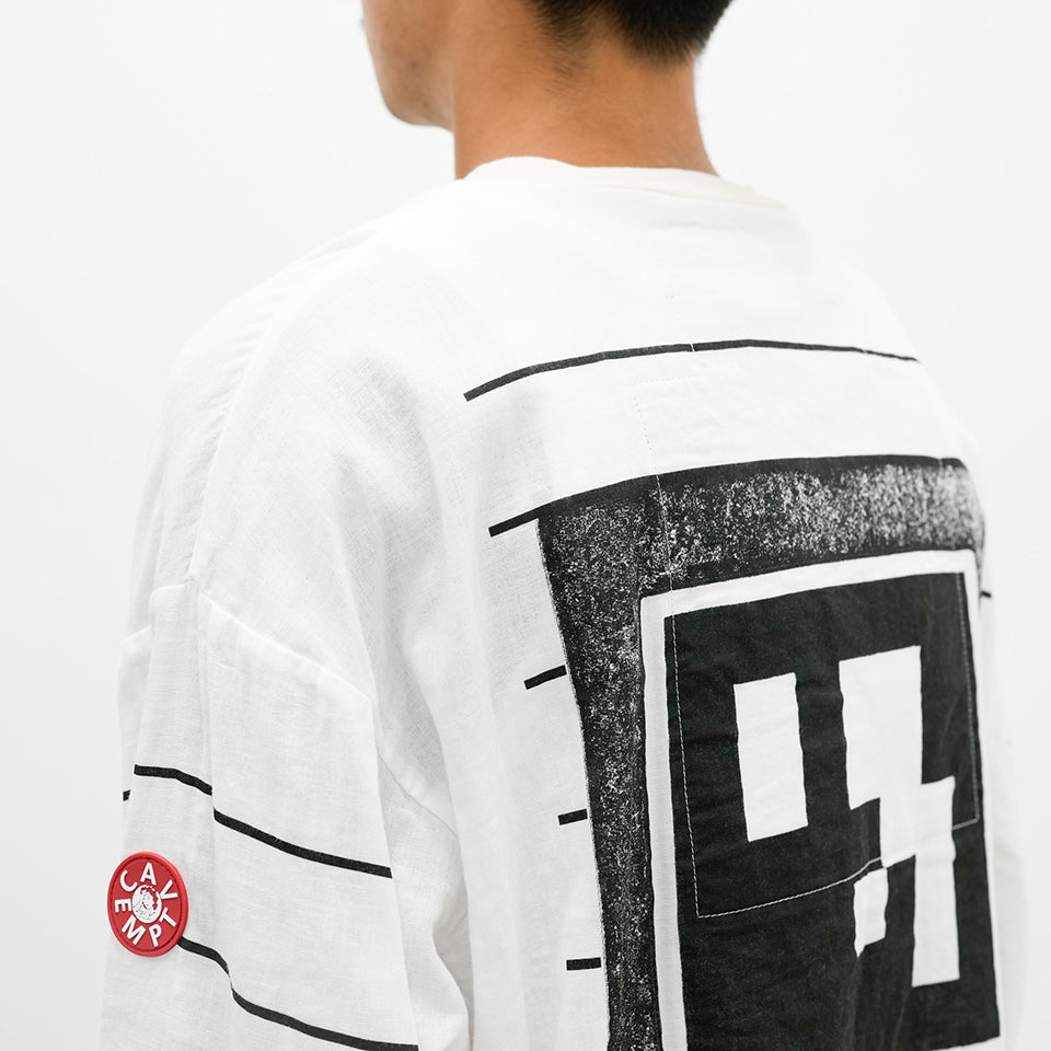 xPE>µB:X GAUZE CREW NECK